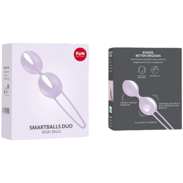 FUN FACTORY - SMARTBALLS DUO BOLAS PELVICAS BLANCO / LILA PASTEL - CandyHot - Foto 4