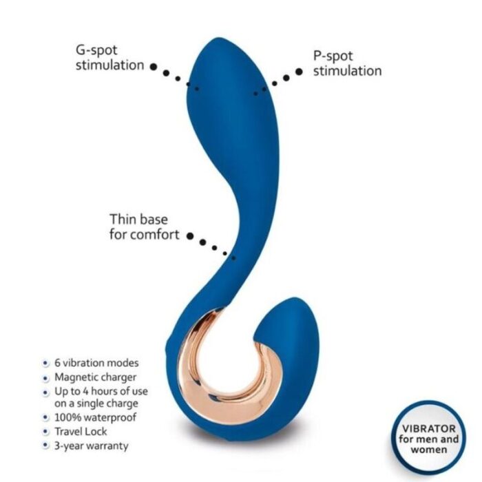 G-VIBE - GPOP 2 VIBRADOR PUNTO G Y P AZUL INDIGO - CandyHot - Foto 4