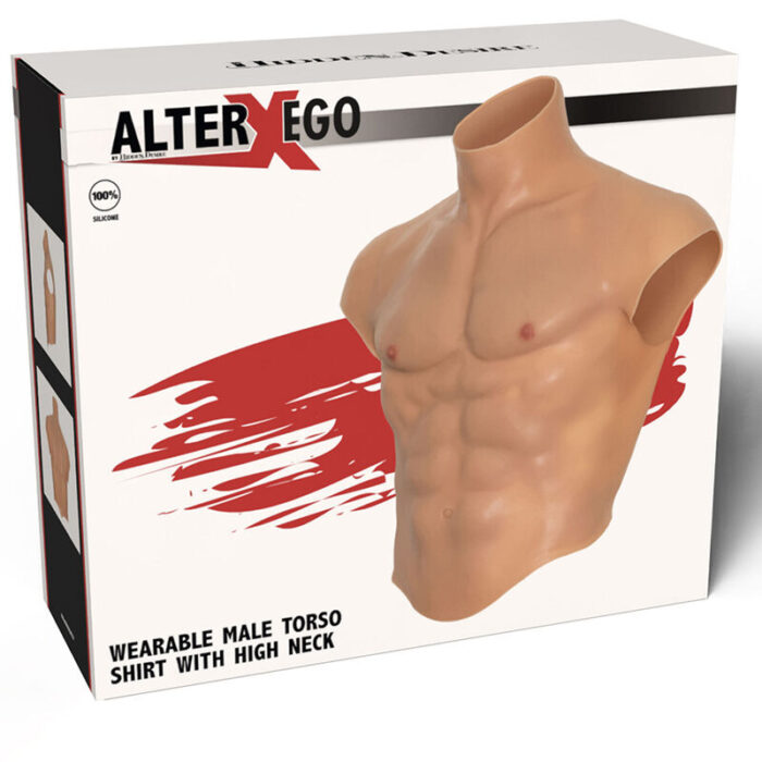HIDDEN DESIRE - ALTER EGO CAMISETA SILICONA TORSO MASCULINO CON ABDOMINALES NATURAL - CandyHot - Foto 5