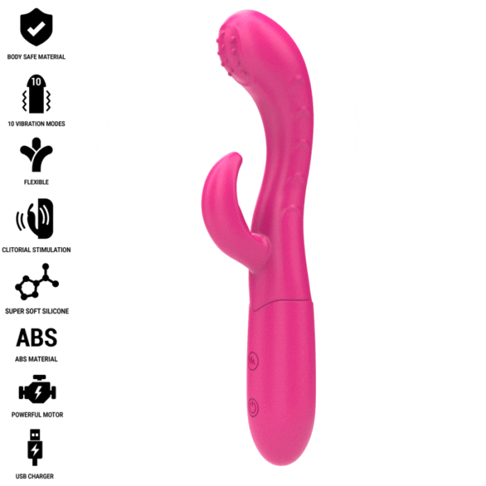 INTENSE - AMARA VIBRADOR CON LENGUA ESTIMULADORA 10 VIBRACIONES ROSA - CandyHot - Foto 1