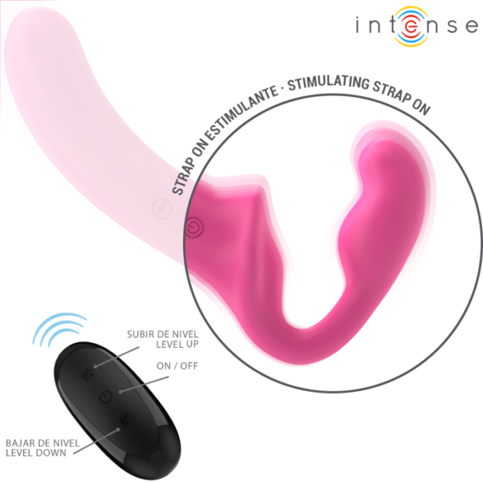 INTENSE - AMY VIBRADOR DOBLE 20 CM ROSA CONTROL REMOTO - CandyHot - Foto 2