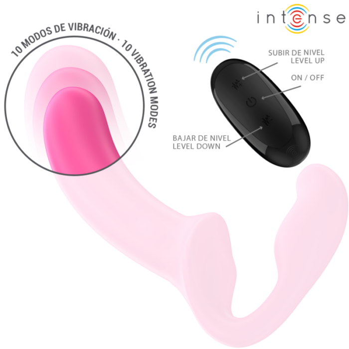INTENSE - AMY VIBRADOR DOBLE 20 CM ROSA CONTROL REMOTO - CandyHot - Foto 3