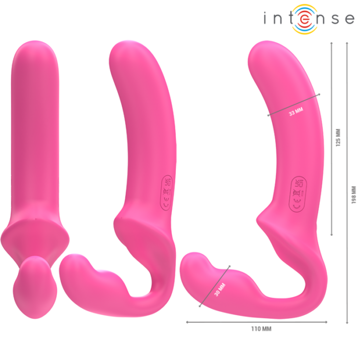 INTENSE - AMY VIBRADOR DOBLE 20 CM ROSA CONTROL REMOTO - CandyHot - Foto 5