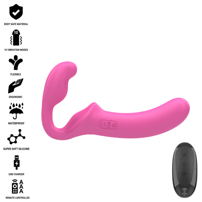 INTENSE - AMY VIBRADOR DOBLE 20 CM ROSA CONTROL REMOTO - CandyHot - Foto 1