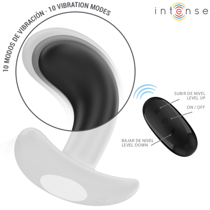 INTENSE - CHANDLER PLUG ANAL 10 VIBRACIONES NEGRO CONTROL REMOTO - CandyHot - Foto 5