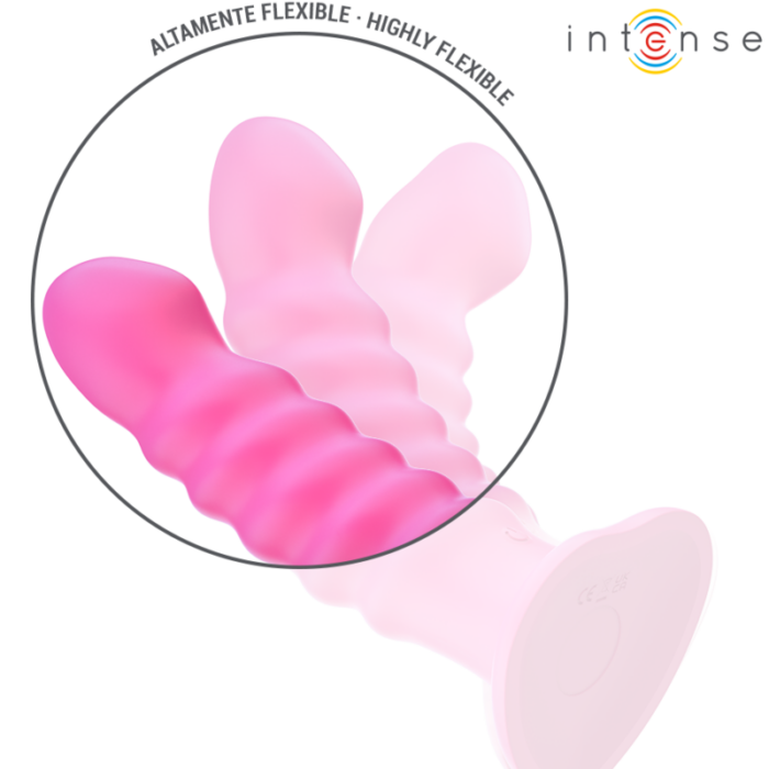 INTENSE - CINDY VIBRADOR TALLA L DISEÑO EN ESPIRAL 10 VIBRACIONES ROSA CONTROL REMOTO - CandyHot - Foto 4