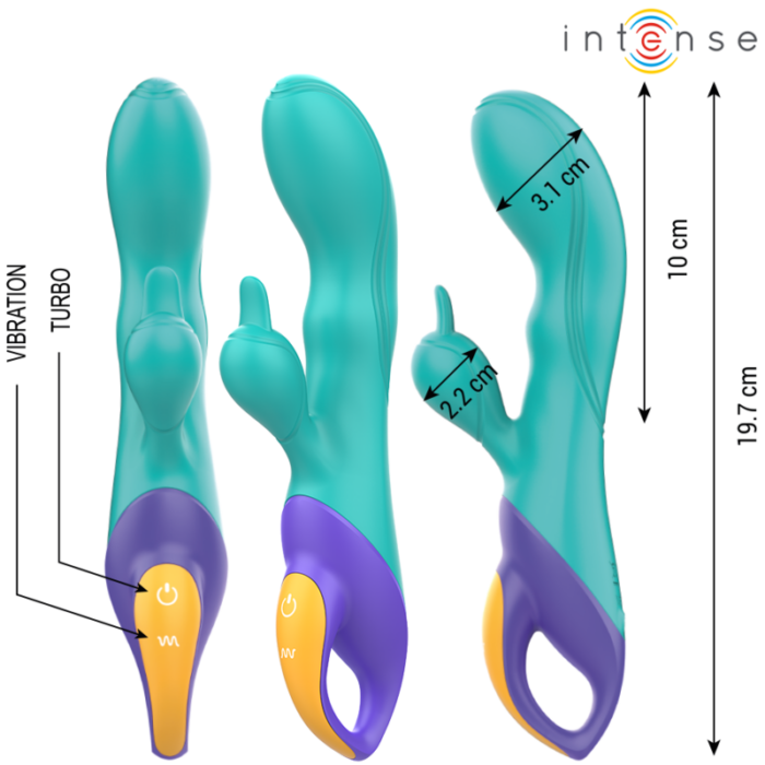 INTENSE - FRED VIBRADOR RABBIT AZUL - CandyHot - Foto 2