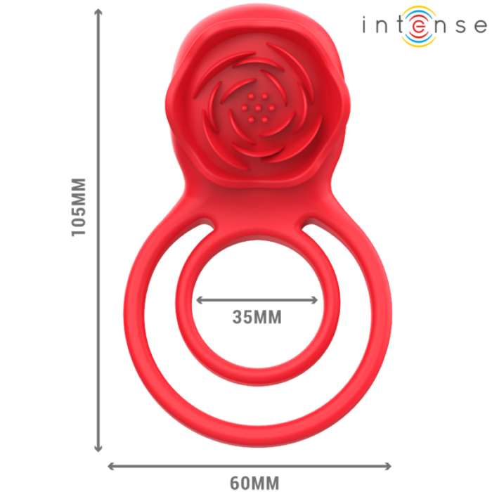 INTENSE - GAIL ROSA ESTIMULADORA 10 VIBRACIONES ROJO CONTROL REMOTO - CandyHot - Foto 4