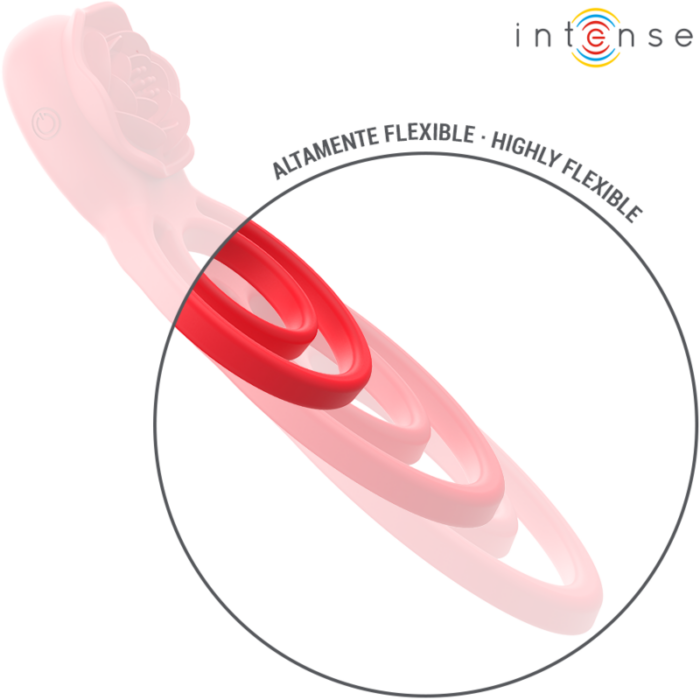 INTENSE - GAIL ROSA ESTIMULADORA 10 VIBRACIONES ROJO CONTROL REMOTO - CandyHot - Foto 5
