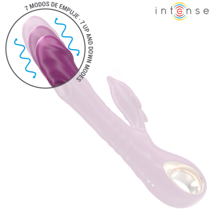 INTENSE - HALLE VIBRADOR MULTIFUNCIÓN CON LENGUA ESTIMULADORA EN FORMA DE DELFÍN MORADO - CandyHot - Foto 3