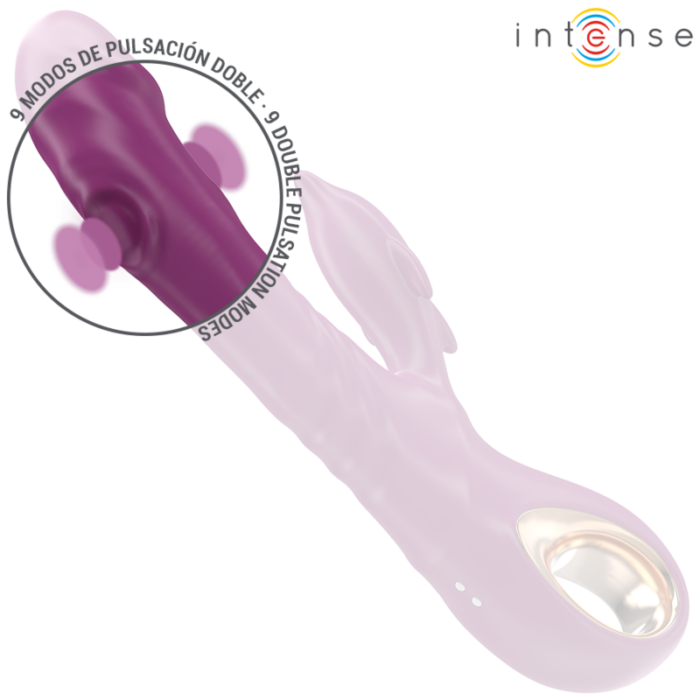 INTENSE - HALLE VIBRADOR MULTIFUNCIÓN CON LENGUA ESTIMULADORA EN FORMA DE DELFÍN MORADO - CandyHot - Foto 4