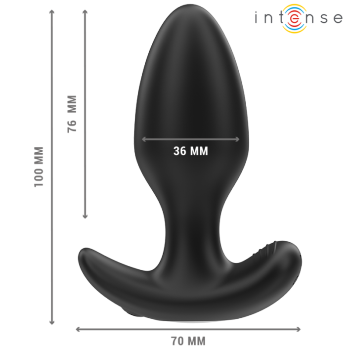 INTENSE - JOEY PLUG ANAL 10 VIBRACIONES NEGRO CONTROL REMOTO - CandyHot - Foto 3