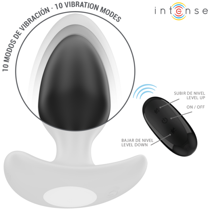 INTENSE - JOEY PLUG ANAL 10 VIBRACIONES NEGRO CONTROL REMOTO - CandyHot - Foto 5