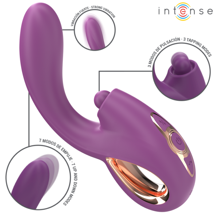 INTENSE - LALI VIBRADOR PUNTO G MULTIFUNCIÓN ESTIMULACIÓN & EMPUJE & VIBRACIÓN MORADO - CandyHot - Foto 1