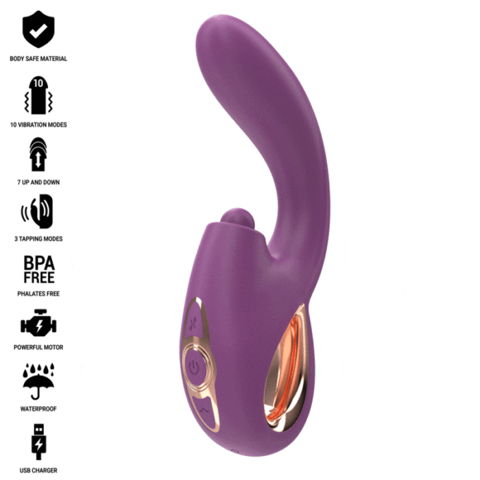 INTENSE - LALI VIBRADOR PUNTO G MULTIFUNCIÓN ESTIMULACIÓN & EMPUJE & VIBRACIÓN MORADO - CandyHot - Foto 1