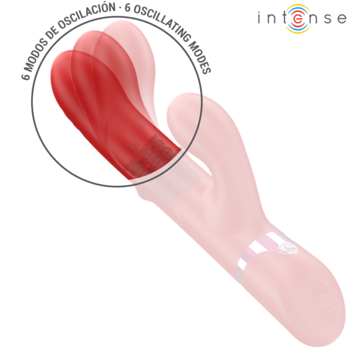 INTENSE - LELE VIBRADOR MULTIFUNCIÓN ROTATORIO & OSCILACIÓN & ESTIMULACIÓN ROJO - CandyHot - Foto 3