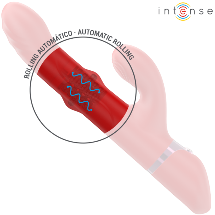 INTENSE - LELE VIBRADOR MULTIFUNCIÓN ROTATORIO & OSCILACIÓN & ESTIMULACIÓN ROJO - CandyHot - Foto 5