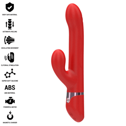 INTENSE - LELE VIBRADOR MULTIFUNCIÓN ROTATORIO & OSCILACIÓN & ESTIMULACIÓN ROJO - CandyHot - Foto 1