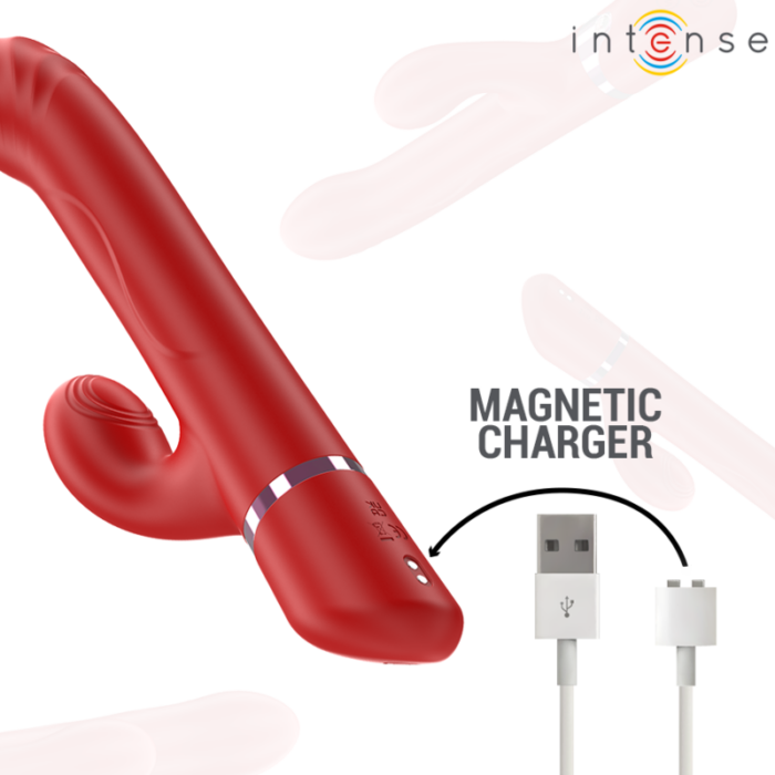 INTENSE - LELE VIBRADOR MULTIFUNCIÓN ROTATORIO & OSCILACIÓN & ESTIMULACIÓN ROJO - CandyHot - Foto 6