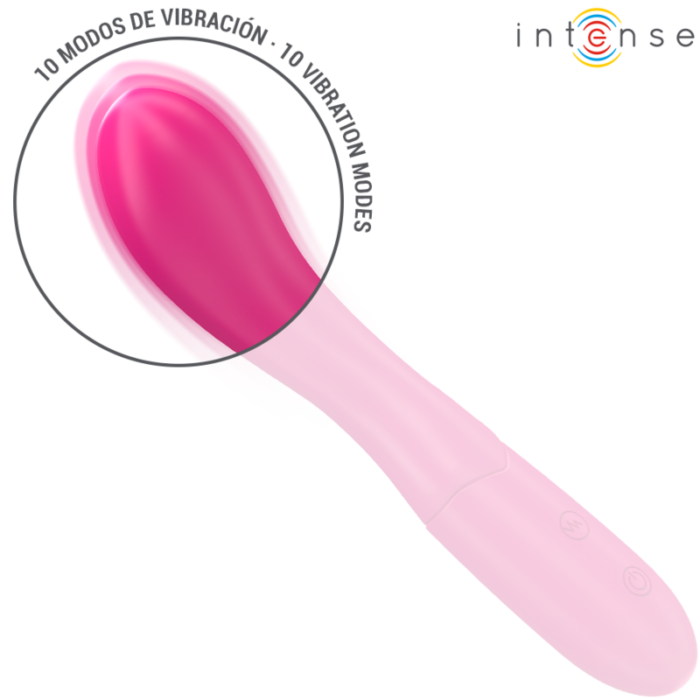 INTENSE - LISETTE VIBRADOR 19 CM FLEXIBLE 10 VIBRACIONES ROSA - CandyHot - Foto 4