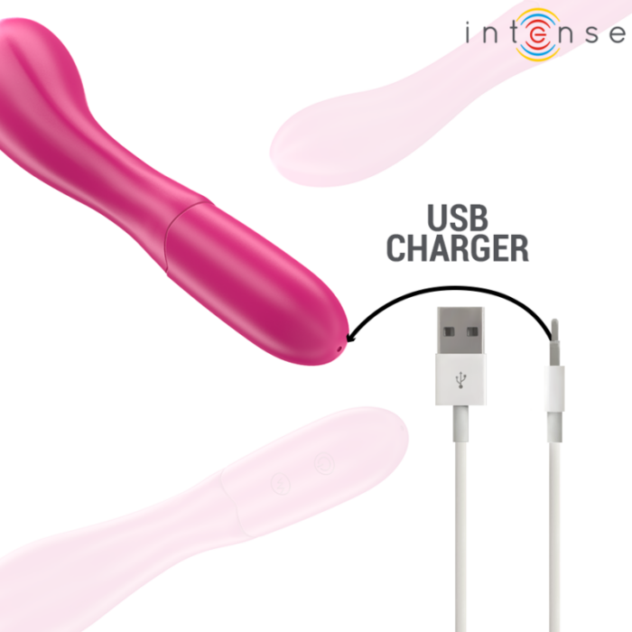 INTENSE - LISETTE VIBRADOR 19 CM FLEXIBLE 10 VIBRACIONES ROSA - CandyHot - Foto 5