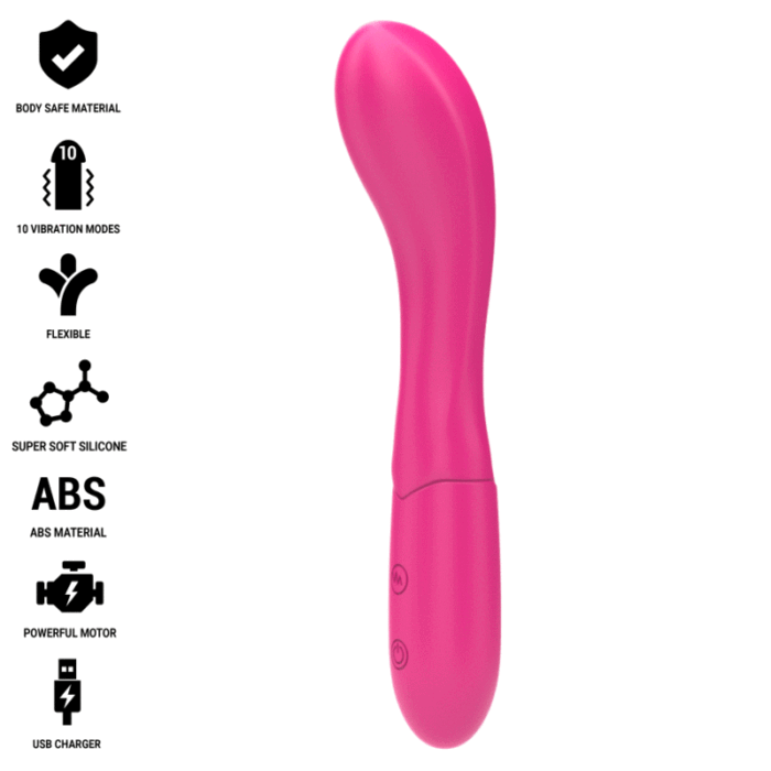 INTENSE - LISETTE VIBRADOR 19 CM FLEXIBLE 10 VIBRACIONES ROSA - CandyHot - Foto 1