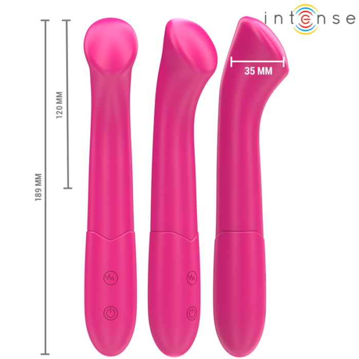 INTENSE - PATY VIBRADOR 19 CM FLEXIBLE 10 VIBRACIONES MODELO 2 ROSA - CandyHot - Foto 2