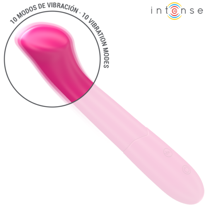 INTENSE - PATY VIBRADOR 19 CM FLEXIBLE 10 VIBRACIONES MODELO 2 ROSA - CandyHot - Foto 3