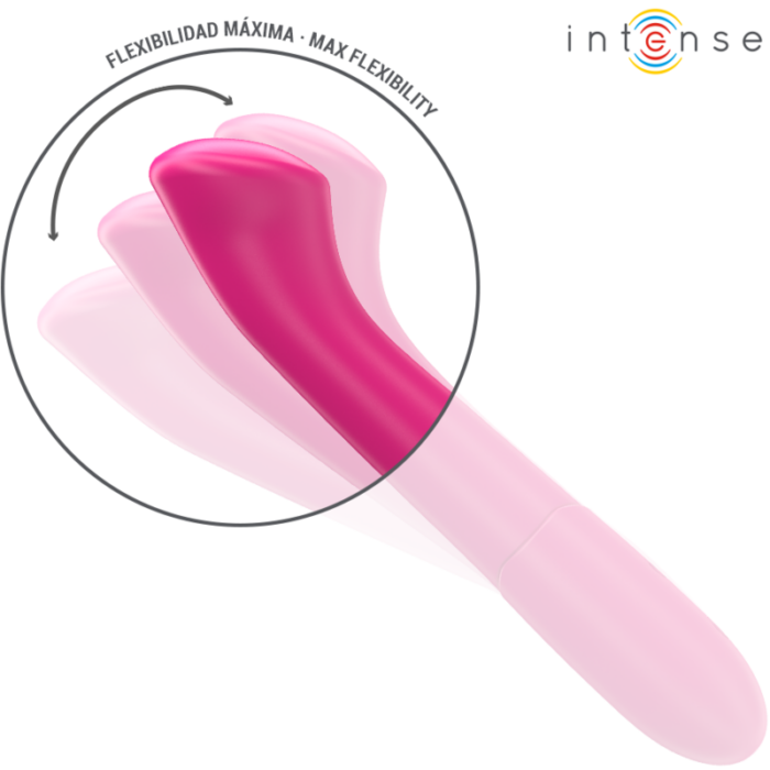 INTENSE - PATY VIBRADOR 19 CM FLEXIBLE 10 VIBRACIONES MODELO 2 ROSA - CandyHot - Foto 4