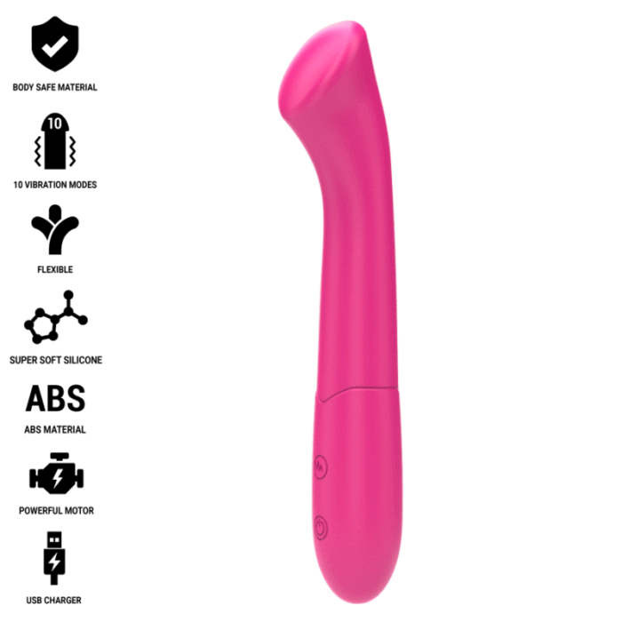 INTENSE - PATY VIBRADOR 19 CM FLEXIBLE 10 VIBRACIONES MODELO 2 ROSA - CandyHot - Foto 1