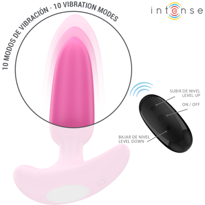 INTENSE - ROSS PLUG ANAL 10 VIBRACIONES ROSA CONTROL REMOTO - CandyHot - Foto 5