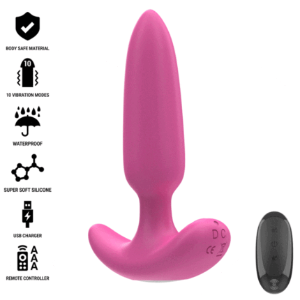 INTENSE - ROSS PLUG ANAL 10 VIBRACIONES ROSA CONTROL REMOTO - CandyHot - Foto 1
