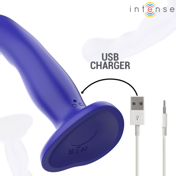 INTENSE - SHORTY VIBRADOR CON VENTOSA AZUL CONTROL REMOTO - CandyHot - Foto 6