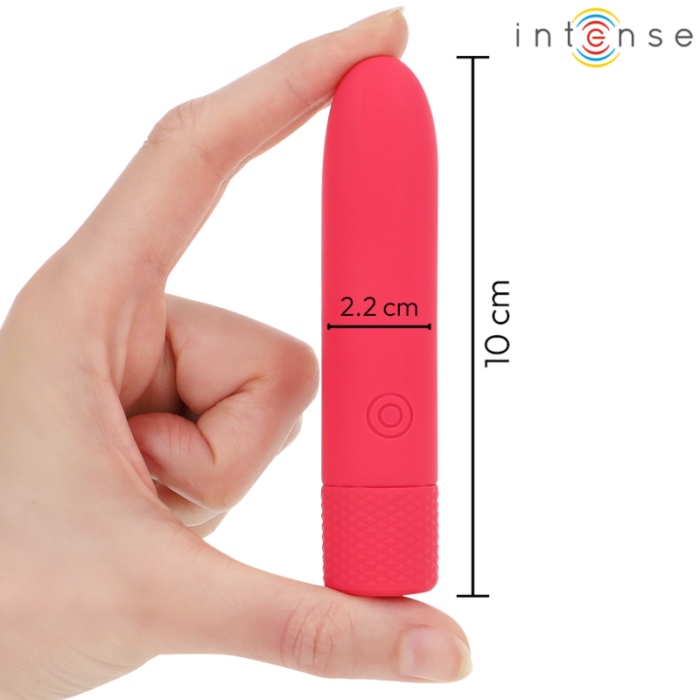 INTENSE - SYMONE BALA VIBRADORA RECARGABLE POR USB 8 VIBRACIONES ROJO 10 X 2.2 CM - CandyHot - Foto 4