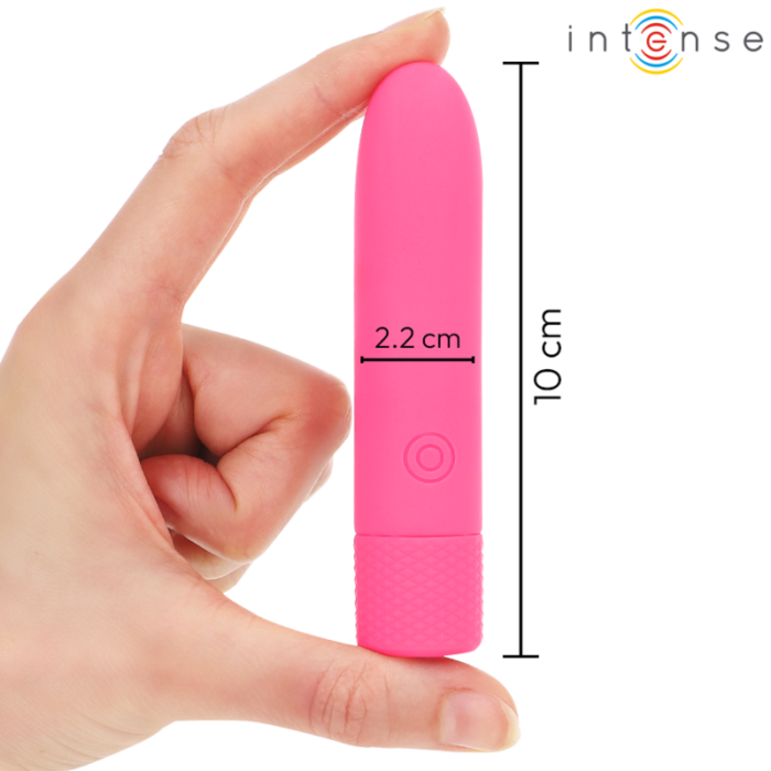 INTENSE - SYMONE BALA VIBRADORA RECARGABLE POR USB 8 VIBRACIONES ROSA 10 X 2.2 CM - CandyHot - Foto 4