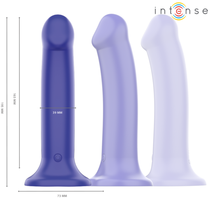 INTENSE - VICTORIA VIBRADOR CON VENTOSA 10 VIBRACIONES AZUL OSCURO CONTROL REMOTO - CandyHot - Foto 2