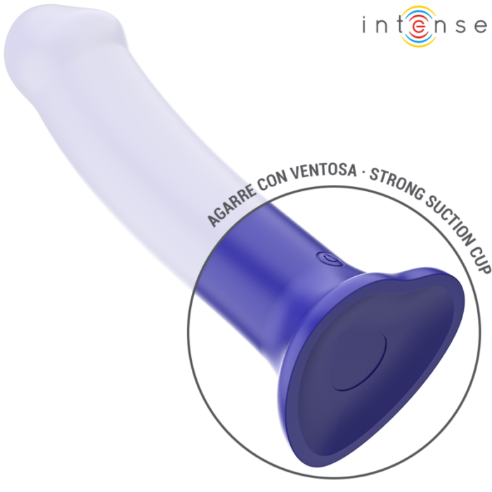 INTENSE - VICTORIA VIBRADOR CON VENTOSA 10 VIBRACIONES AZUL OSCURO CONTROL REMOTO - CandyHot - Foto 4