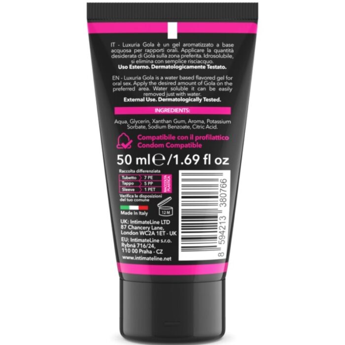 INTIMATELINE LUXURIA - GOLA GEL ORAL CEREZA 50 ML - CandyHot - Foto 2