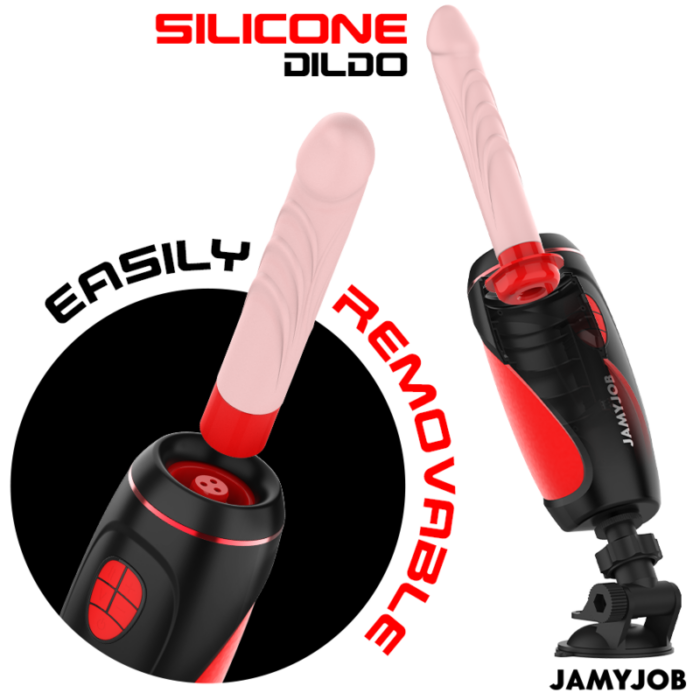 JAMYJOB - PYSTON BASE MASTURBADOR AUTOMÁTICO CON DILDO CONTROL REMOTO - CandyHot - Foto 3