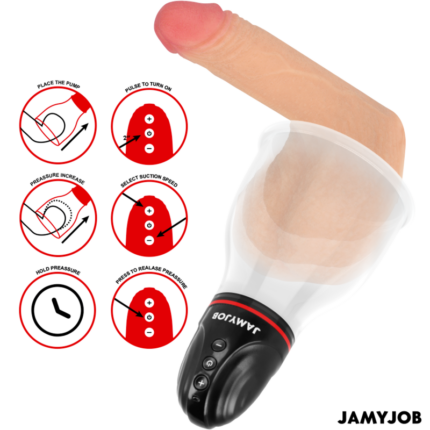 JAMYJOB - XPAND LITE BOMBA AUTOMÁTICA DE TESTÍCULOS 3 NIVELES DE SUCCIÓN GRIS - CandyHot - Foto 2