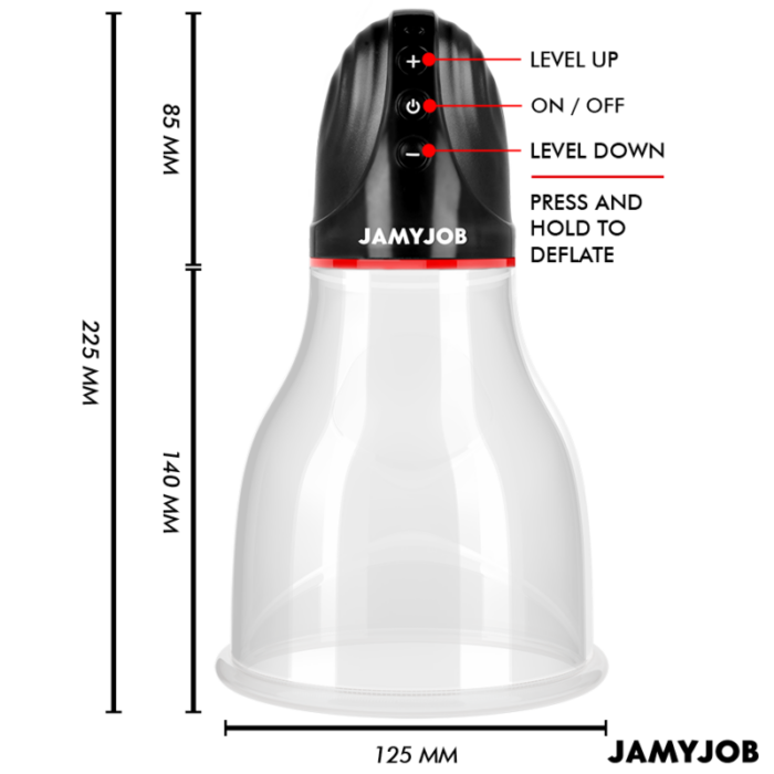 JAMYJOB - XPAND LITE BOMBA AUTOMÁTICA DE TESTÍCULOS 3 NIVELES DE SUCCIÓN GRIS - CandyHot - Foto 3