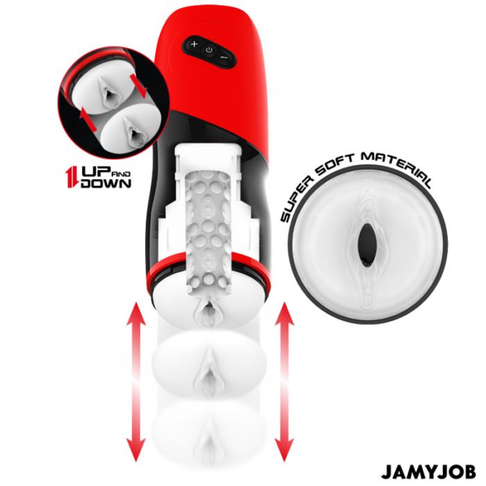 JAMYJOB - XPEED MASTURBADOR VAGINA AUTOMÁTICO 5 MODOS DE EMPUJE Y EFECTO SONIDO - CandyHot - Foto 2