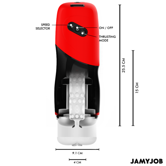 JAMYJOB - XPEED MASTURBADOR VAGINA AUTOMÁTICO 5 MODOS DE EMPUJE Y EFECTO SONIDO - CandyHot - Foto 3