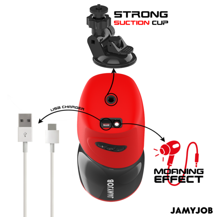JAMYJOB - XPEED MASTURBADOR VAGINA AUTOMÁTICO 5 MODOS DE EMPUJE Y EFECTO SONIDO - CandyHot - Foto 6
