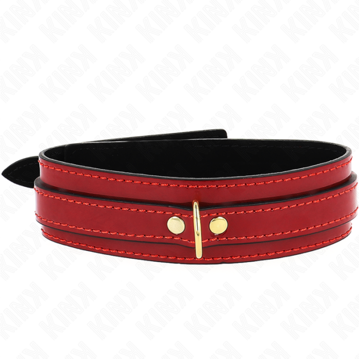 KINK - COLLAR AJUSTABLE ROJO VINO DETALLES DORADOS 29-42.5 CM X 4 CM - CandyHot - Foto 4