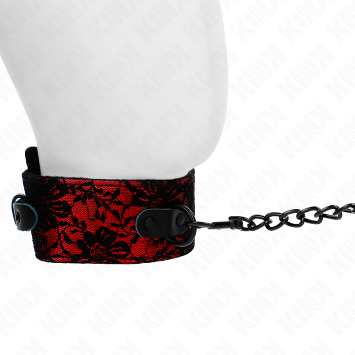 KINK - COLLAR CON CORREA 105 CM DE ENCAJE CON CINTURÓN DE CUERO REAL 44 X 5.5 CM - CandyHot - Foto 4