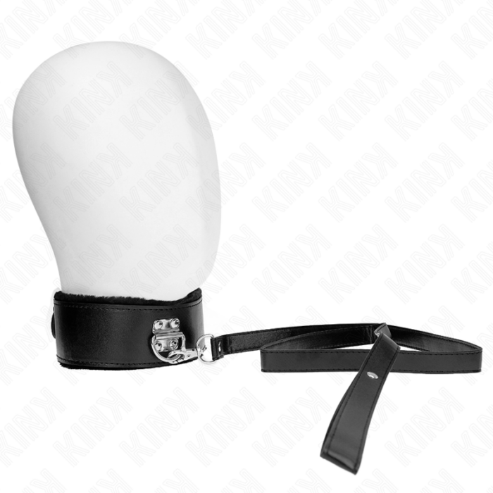 KINK - COLLAR CON CORREA 116 CM CON TACHUELAS PLATEADAS MODELO 4 NEGRO AJUSTABLE 40-48 CM X 6 CM - CandyHot - Foto 2
