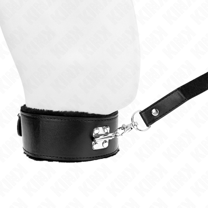 KINK - COLLAR CON CORREA 116 CM CON TACHUELAS PLATEADAS MODELO 4 NEGRO AJUSTABLE 40-48 CM X 6 CM - CandyHot - Foto 3