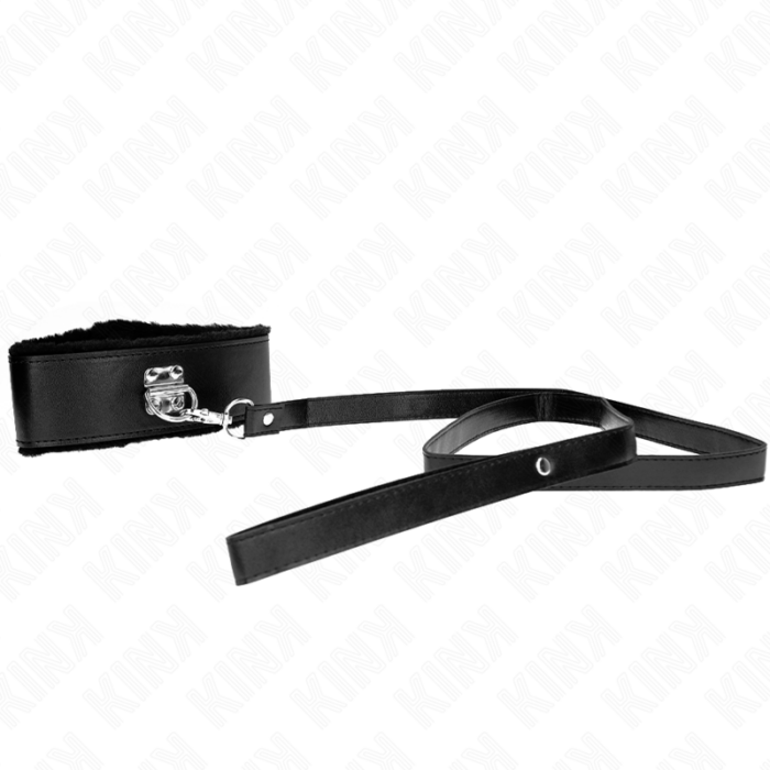 KINK - COLLAR CON CORREA 116 CM CON TACHUELAS PLATEADAS MODELO 4 NEGRO AJUSTABLE 40-48 CM X 6 CM - CandyHot - Foto 1