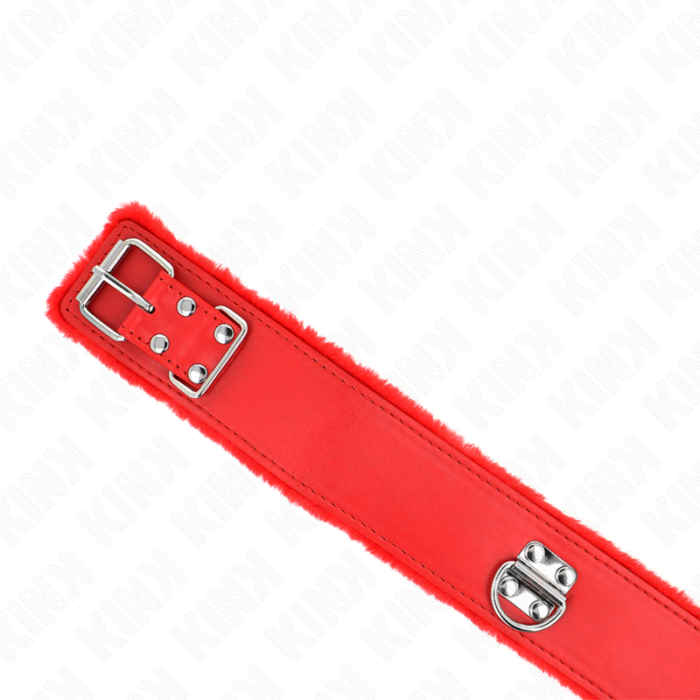 KINK - COLLAR CON CORREA 116 CM CON TACHUELAS PLATEADAS MODELO 4 ROJO AJUSTABLE 40-48 CM X 6 CM - CandyHot - Foto 5
